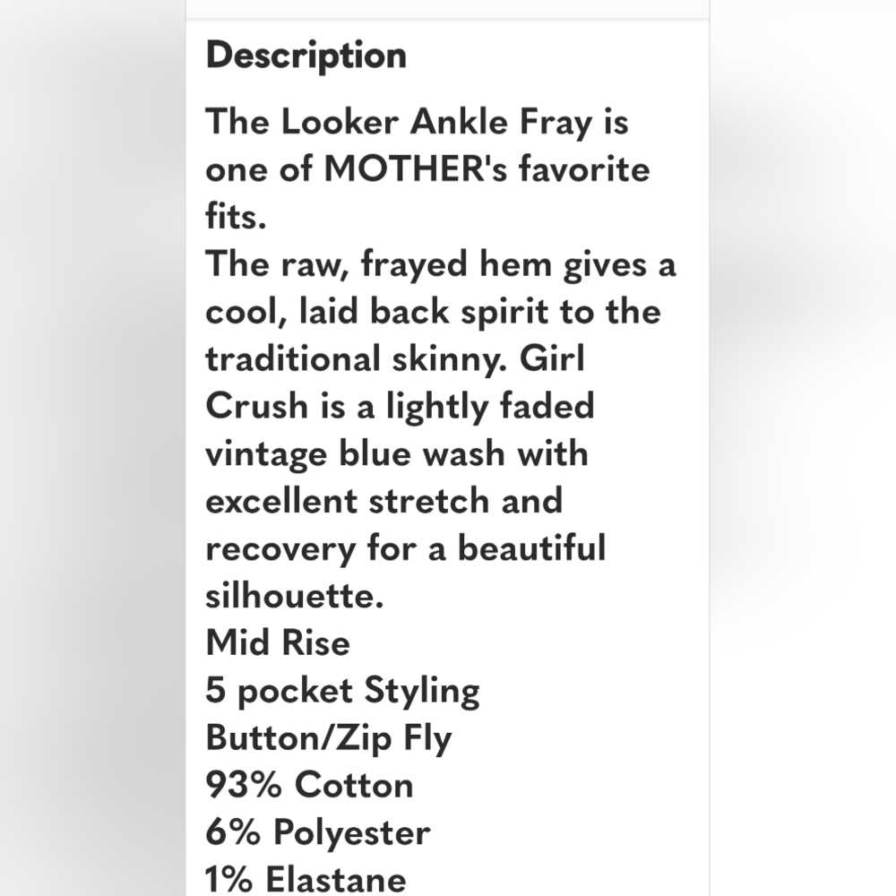 MOTHER The Looker Ankle Fray Girl Crush Jeans - Picture 4 of 9